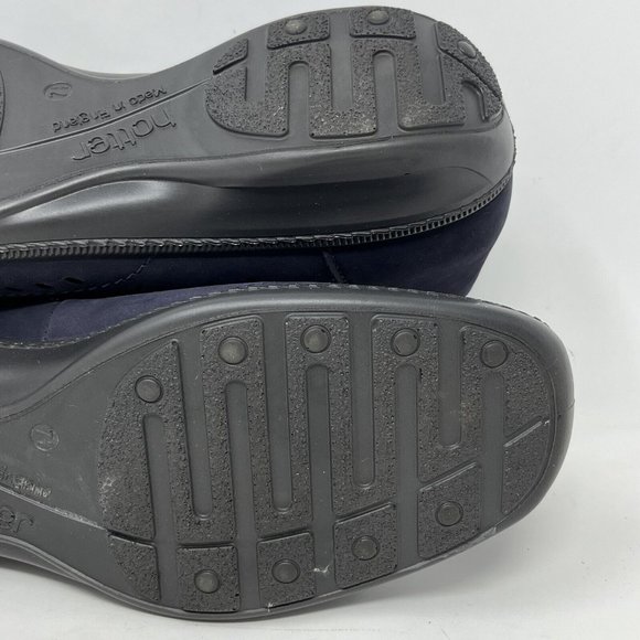 Hotter‎ Comfort Concepts Womens Flats  Vamp Dark Blue Suede Flower Size 9.5 - Picture 8 of 10